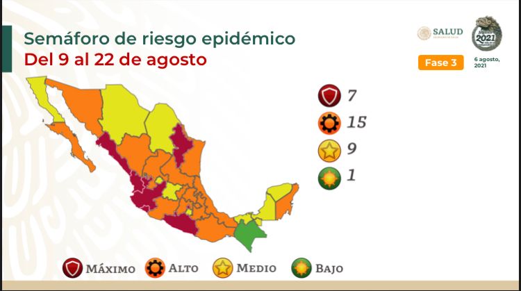 Puebla y Tlaxcala descienden a naranja en el semáforo Covid19: Salud federal