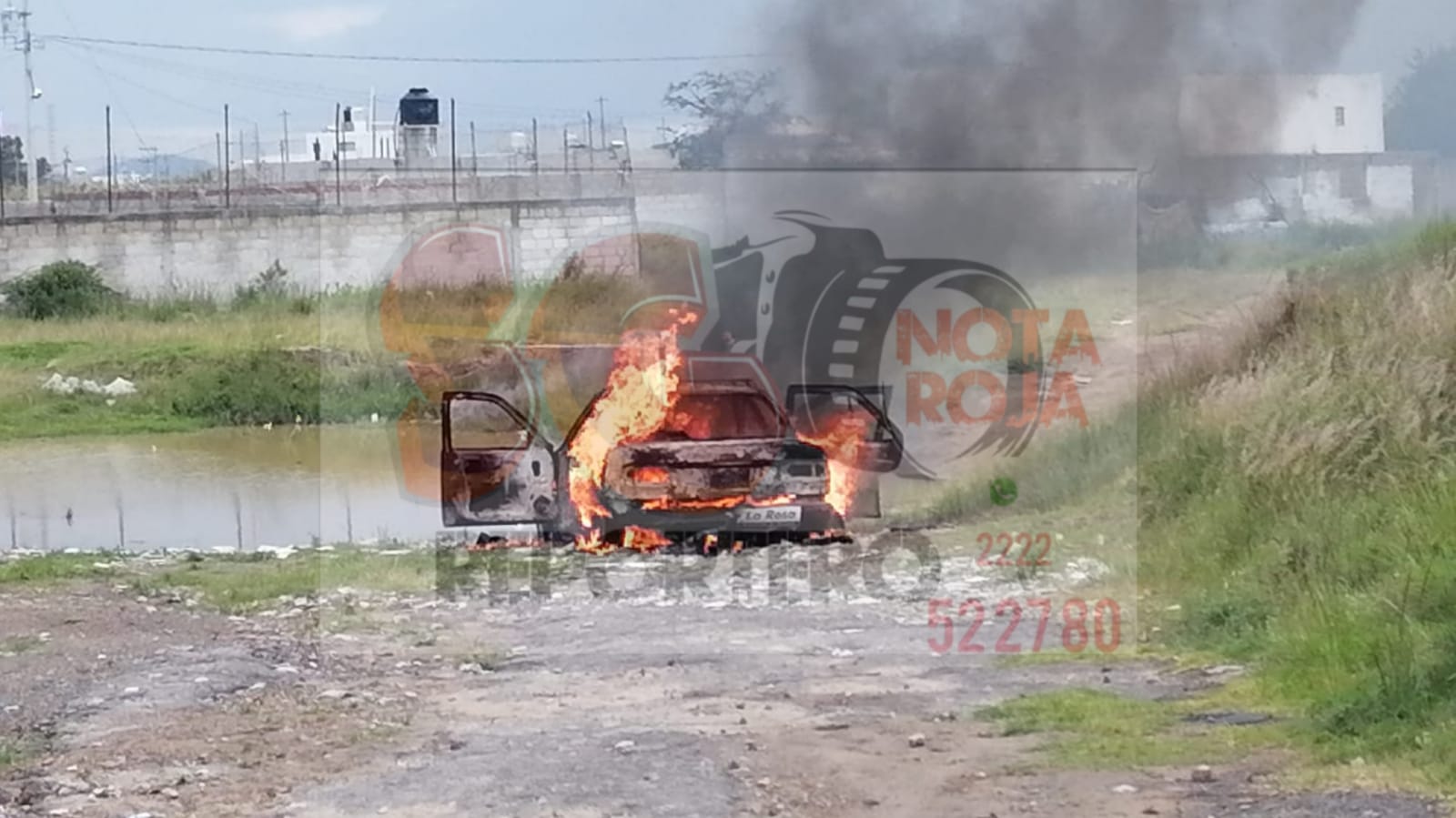 Tras asaltar a taxista sujetos armados le prenden fuego a su unidad en Chachapa