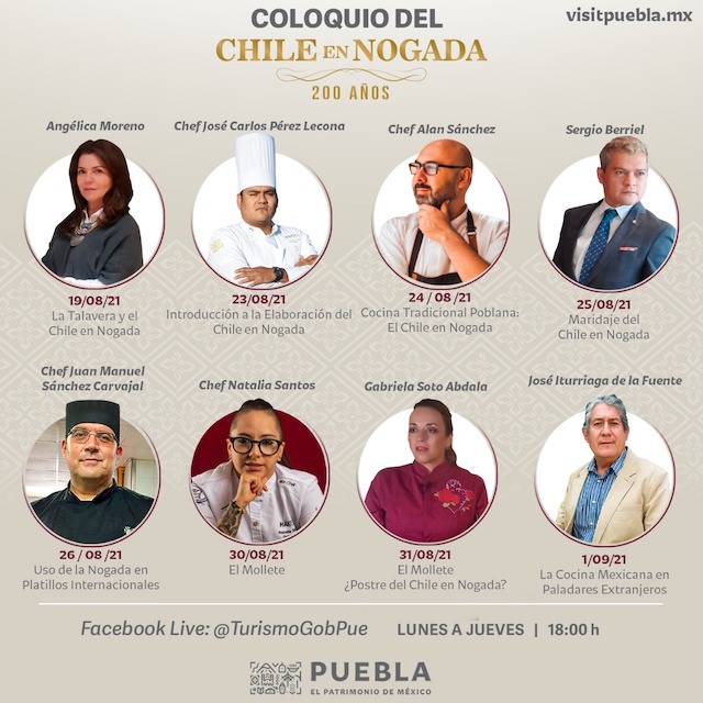 Organiza Turismo coloquio virtual del Chile en Nogada