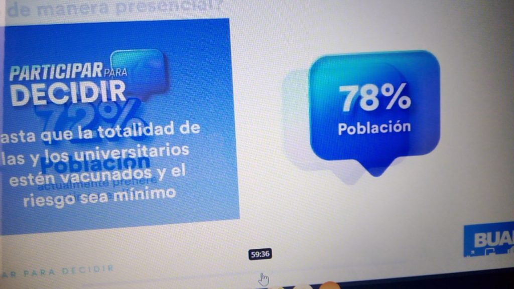Video desde Puebla: 78% de los estudiantes de la BUAP prefiere clases en línea y no regresar hasta estar vacunados