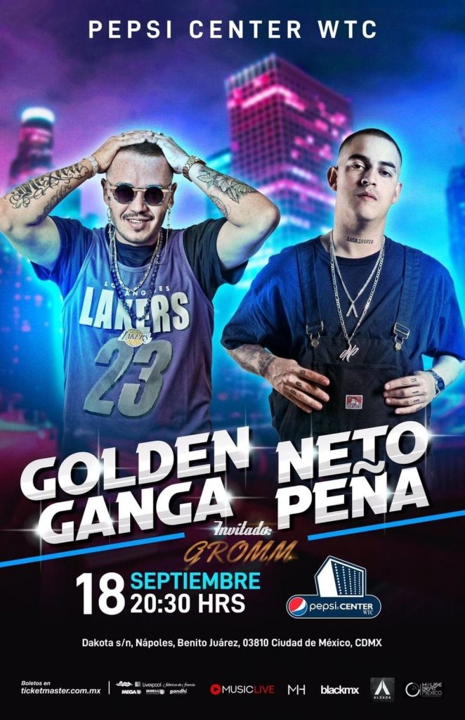 Neto Peña, Golden Ganga y Gromm juntos en un solo concierto