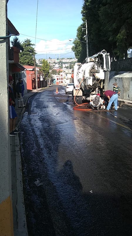 Atiende Comisión de Agua Potable de Tlaxcala derrame de aguas negras en Ocotlán