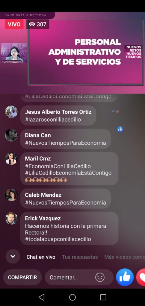 Video desde Puebla: Lilia Cedillo, candidata a rectoría BUAP, presenta parte de sus propuestas