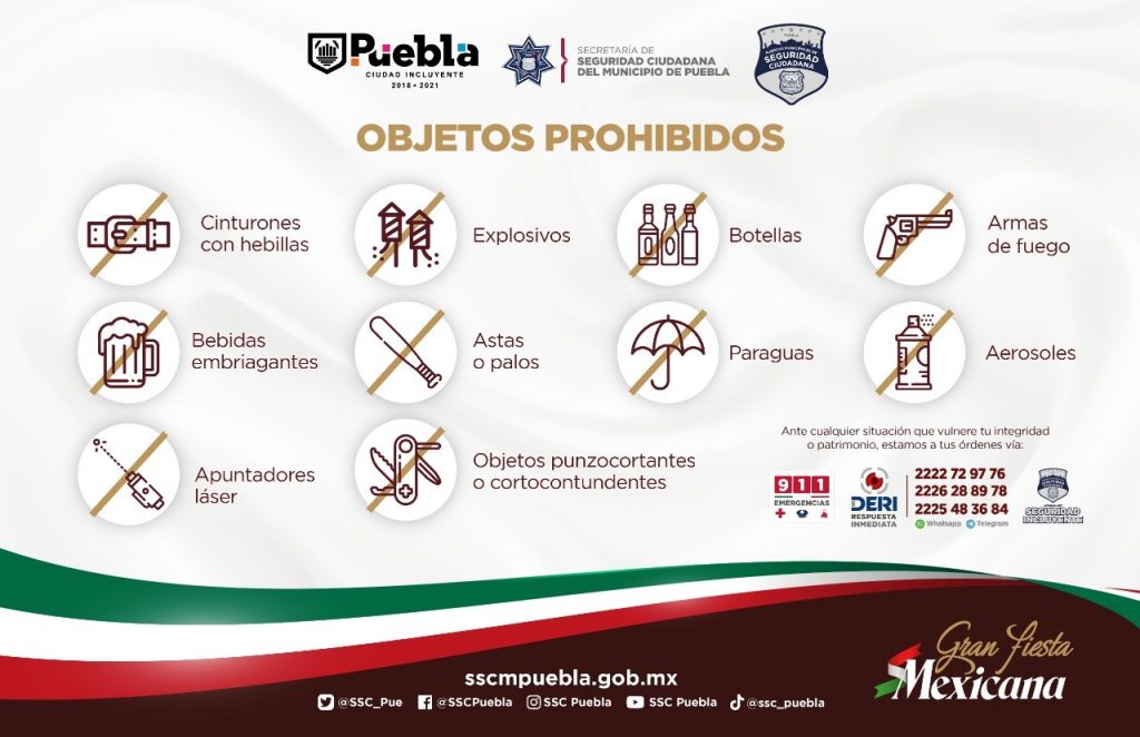 Video desde Puebla: Más de 2 mil elementos de SSC para fiestas patrias, dijo Jesús Tlachi