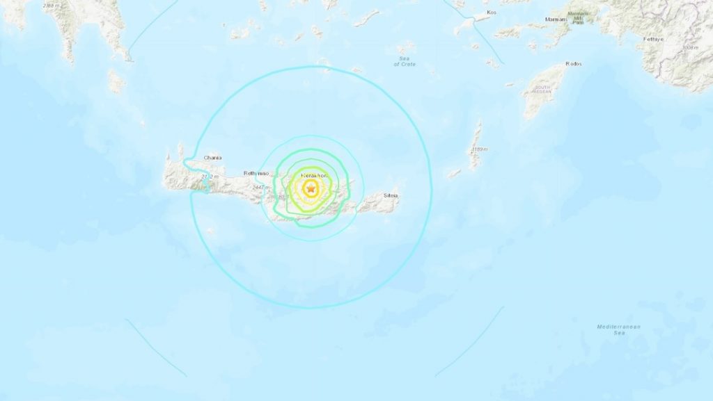 Terremoto en la isla griega de Creta