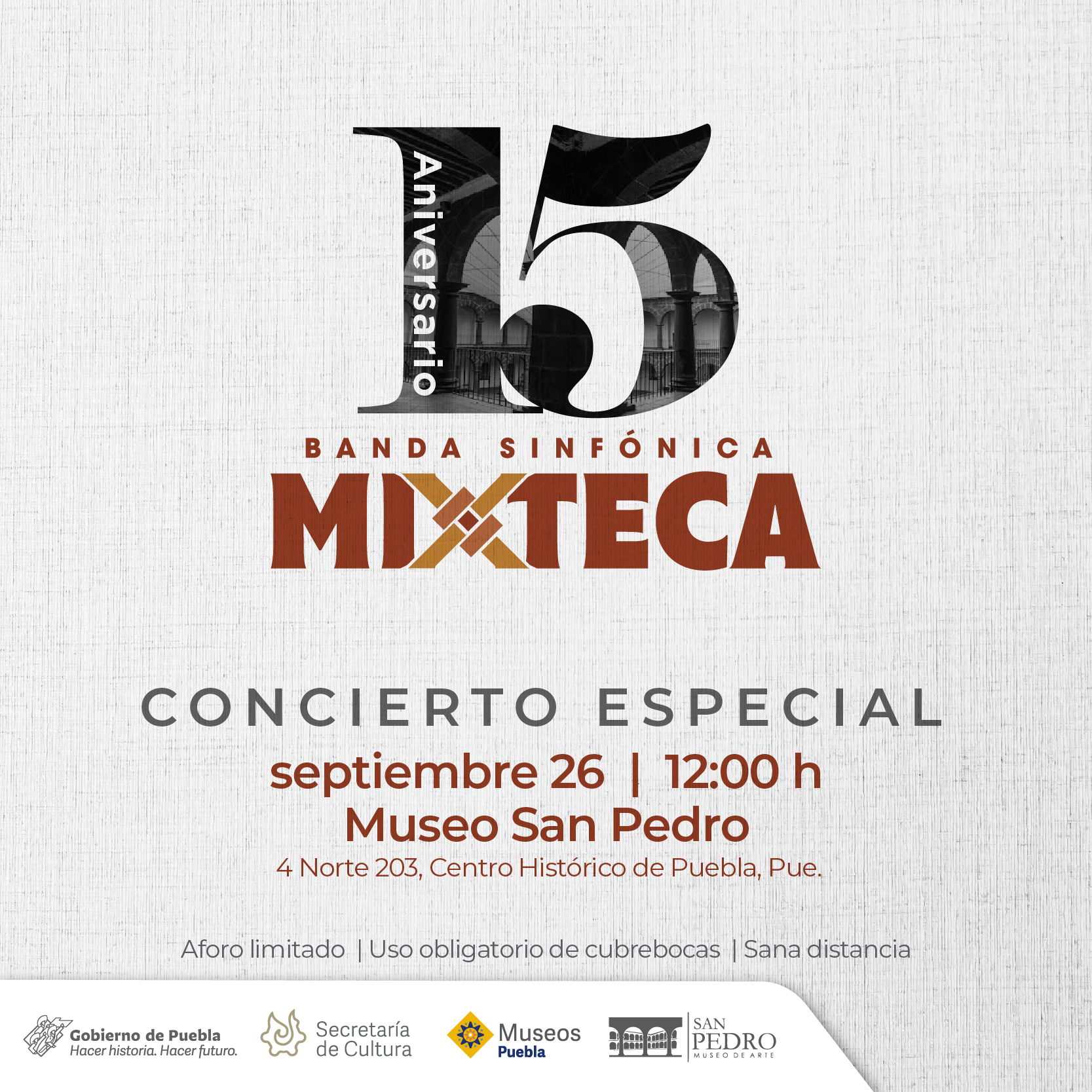 Celebrará Secretaría de Cultura 15º aniversario de la Banda Sinfónica Mixteca