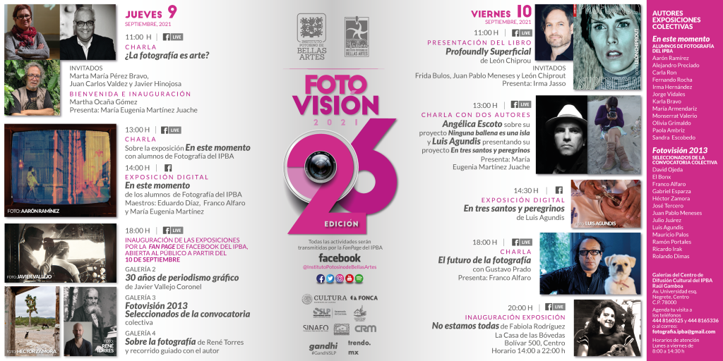 6 exposiciones y más, en la edición número 26 de Fotovisión