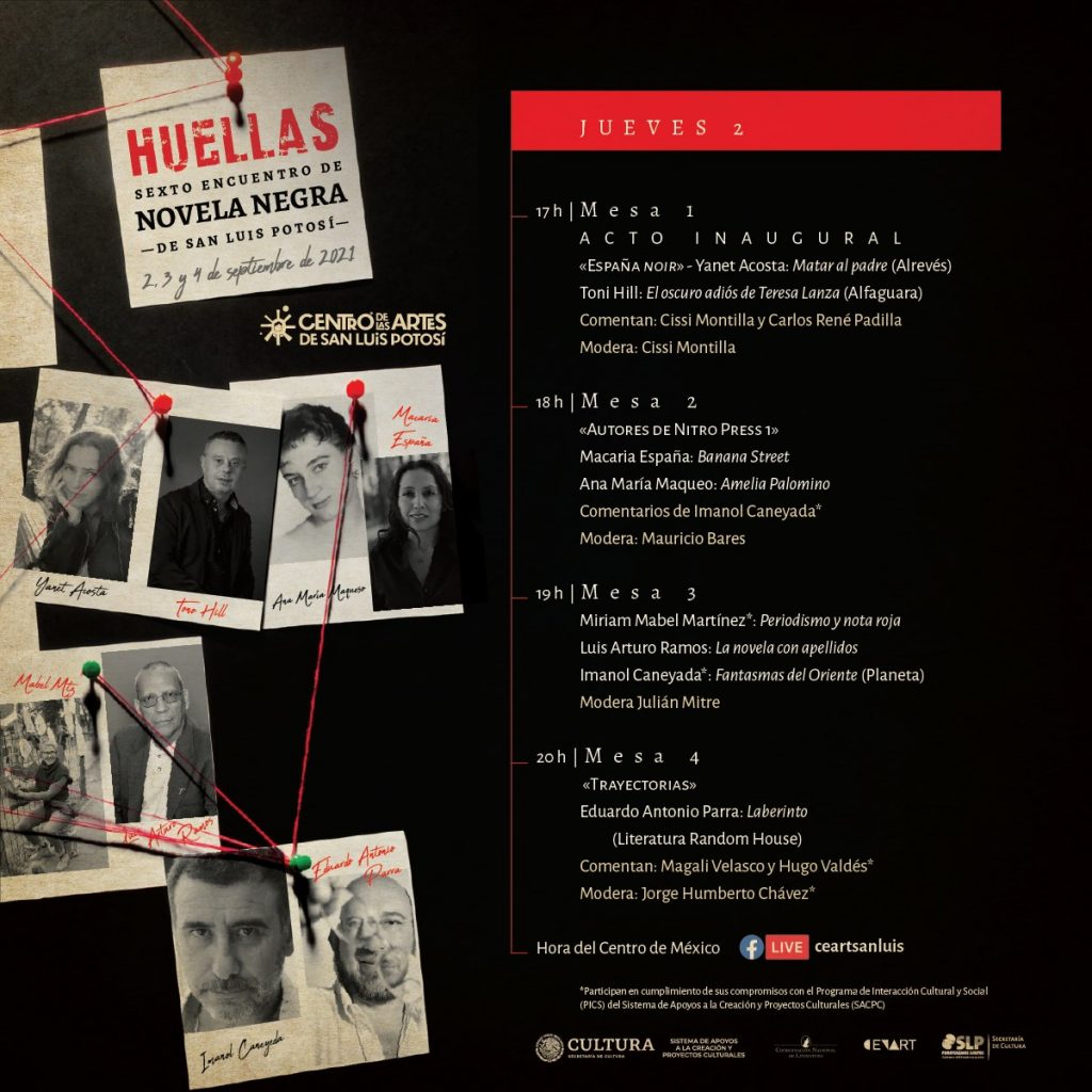 Este jueves inicia Encuentro Internacional de Novela Negra