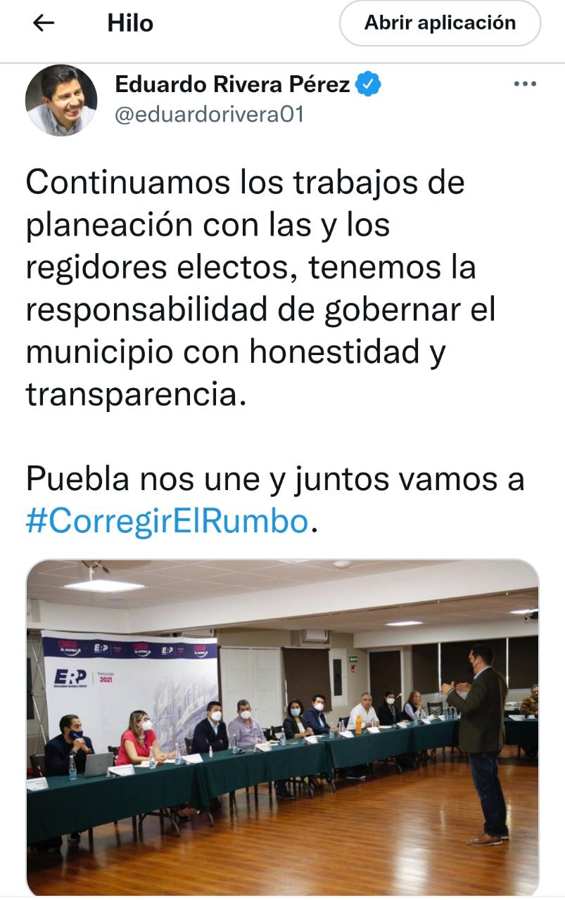 Rivera Pérez se reúne con regidores electos