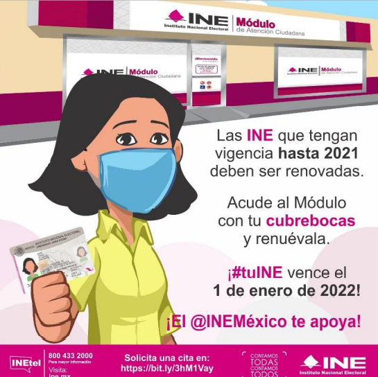 Invita INE Puebla a las y los ciudadanos a revisar   la vigencia de su credencial para votar