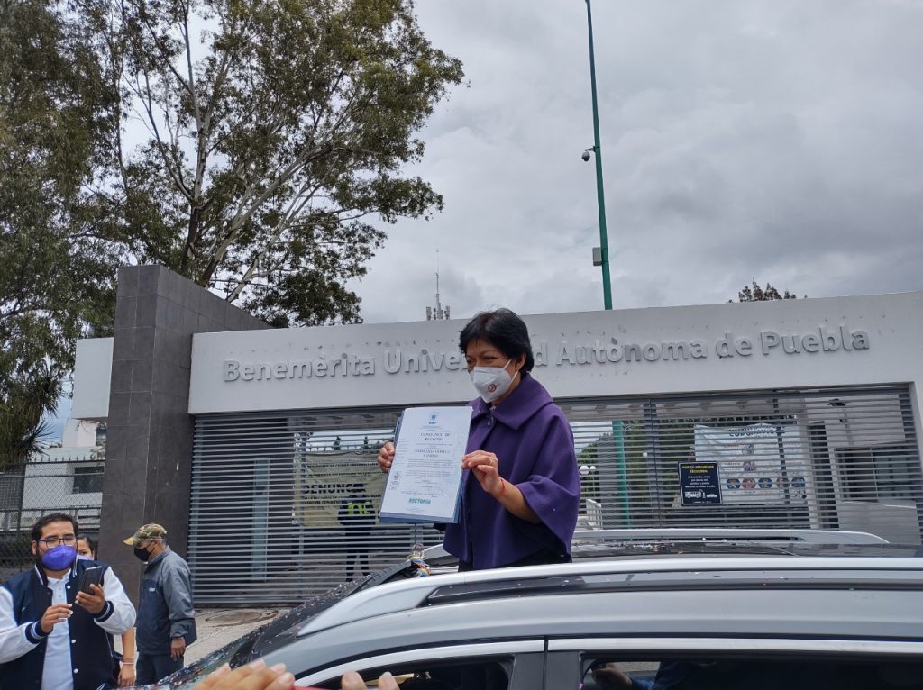 Video desde Puebla:Tengo el respaldo de la comunidad universitaria y no soy imposición, subrayó Lilia Cedillo