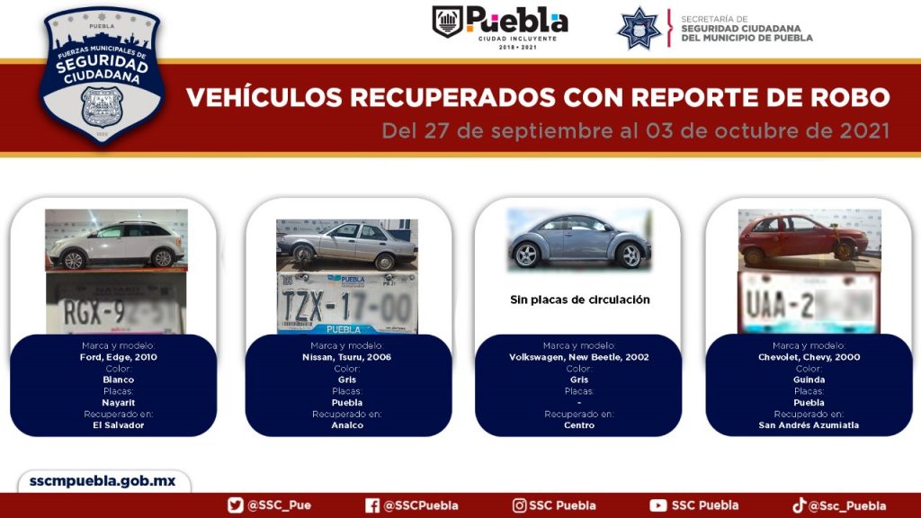 Recuperan 10 vehículos robados y remiten otros 9 que participaron en delitos