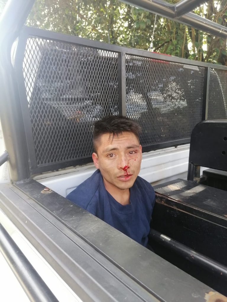 Vecinos de Huachinango detuvieron este lunes a un delincuente