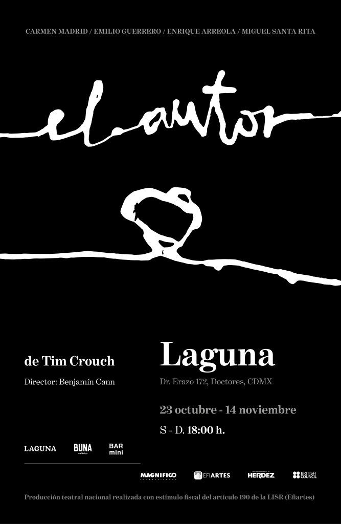 “El Autor”, obra teatral dirigida por Benjamín Cann, se estrena este sábado 23 de octubre
