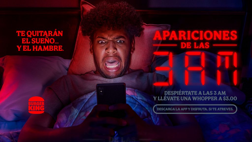 Este Halloween Burger King® te quitará el sueño (y el hambre) con su campaña ‘apariciones de las 3 am’