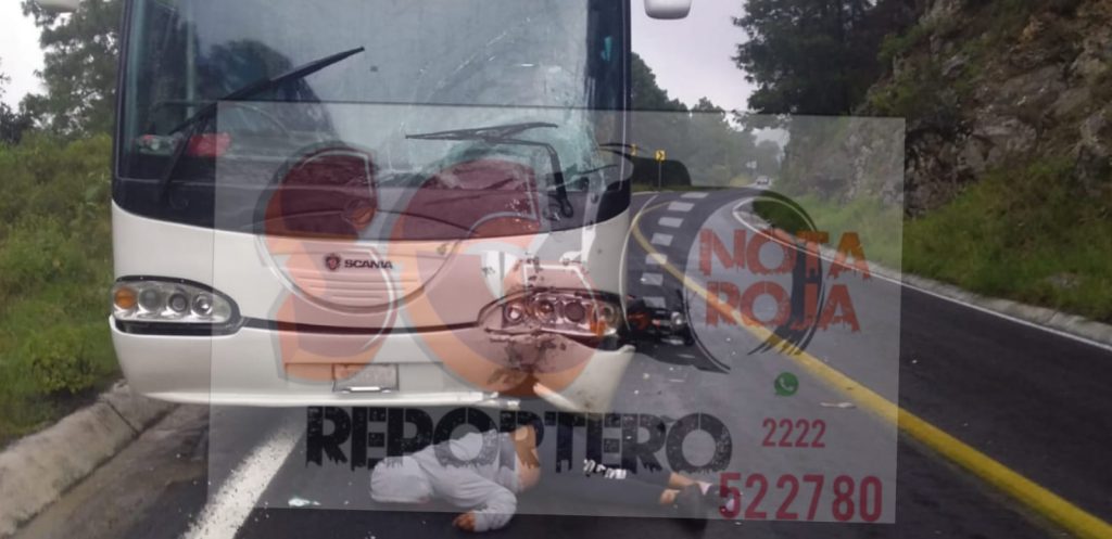 Joven pierde la vida al estrellarse en moto contra un autobús en la federal a Libres