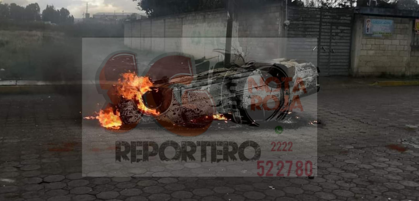 Fotonota: Siguen los disturbios en Santo Toribio Xicotzinco; ya quemaron dos autos