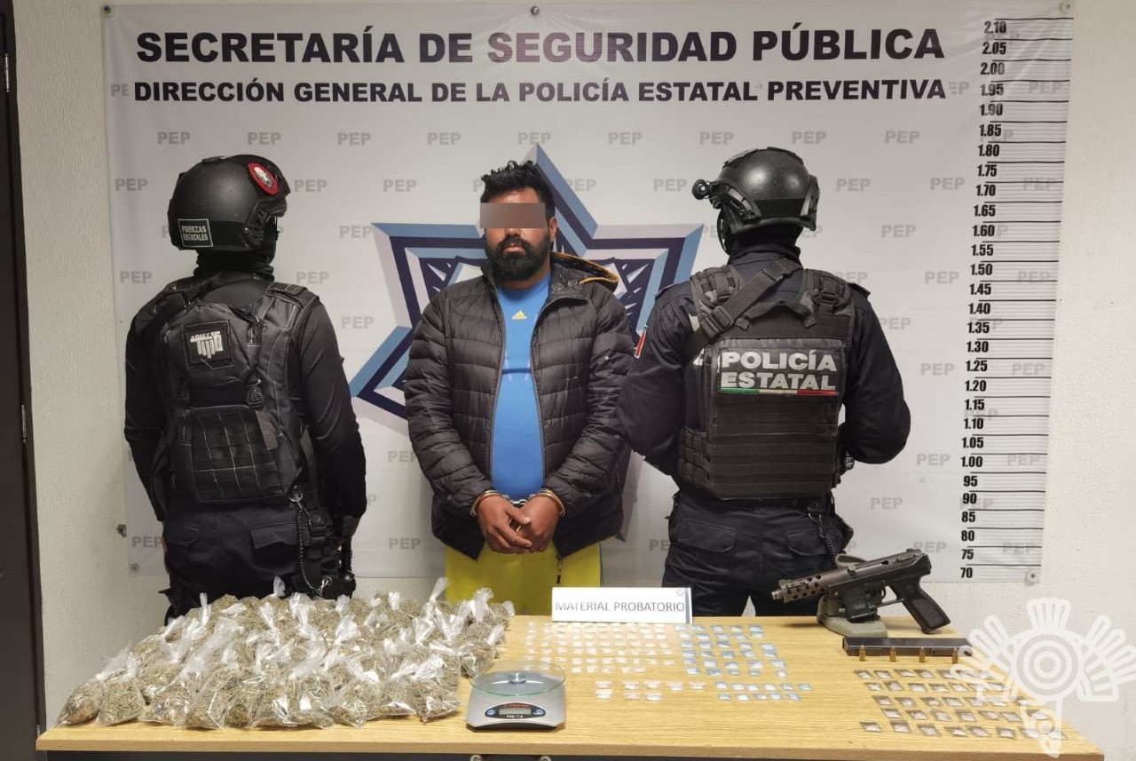 Detiene Policía Estatal a “El Soni”, presunto narcovendedor