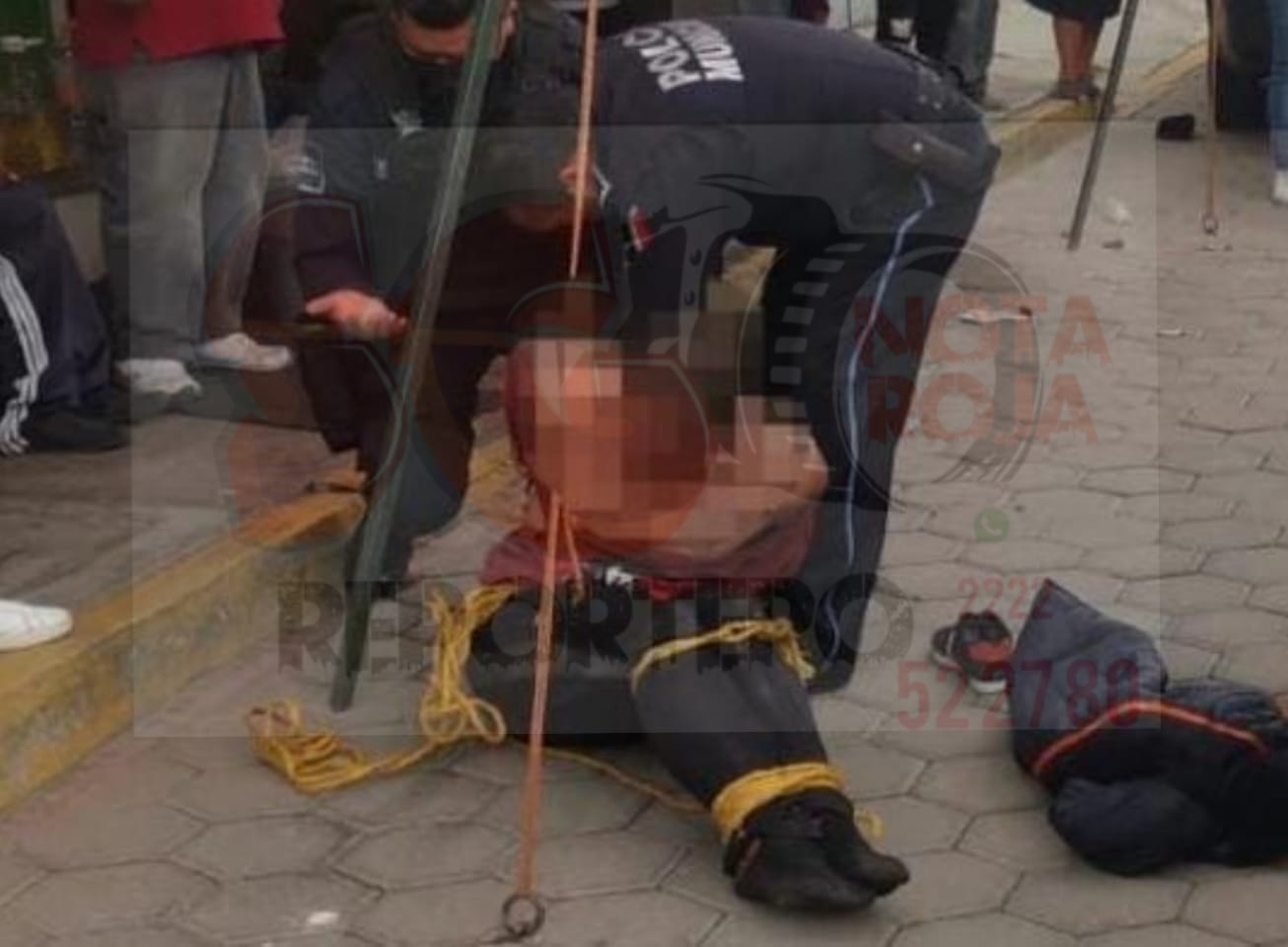 Detienen y golpean a presunto ladrón en Tlaltepango, Tlaxcala