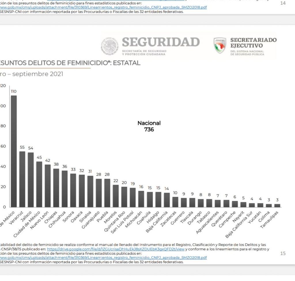 Puebla capital y Tecamachalco, entre los 100 municipios de México con más feminicidios: SNSP