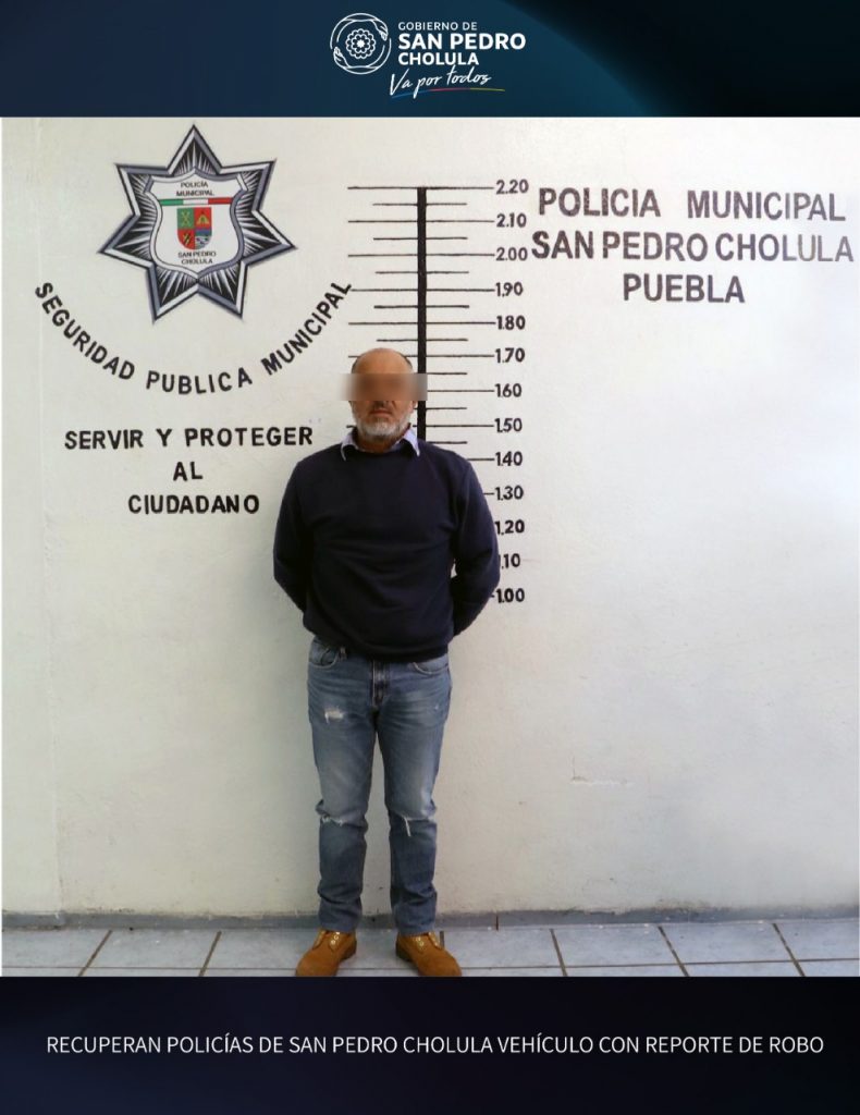 Policía de San Pedro Cholula recupera coche robado