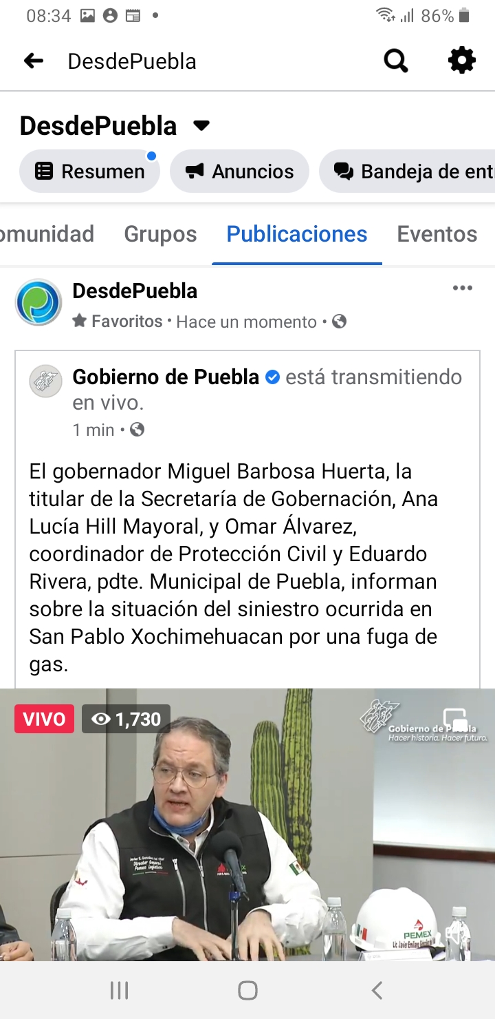 Video desde Puebla: En San Pablo Xochimehuacan se evitó una tragedia de enormes dimensiones, indicó Miguel Barbosa