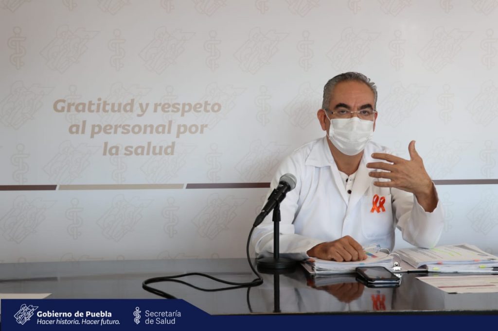 Video desde Puebla: Durante el fin de semana 10 decesos más por coronavirus en el estado y van 16 mil 168 en total, indicó el secretario de Salud