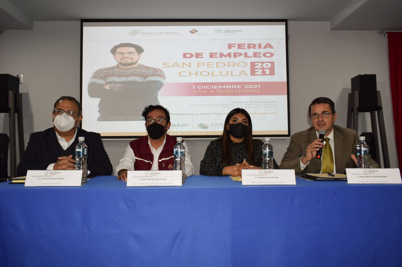 Organizan estado y ayuntamiento “Feria de Empleo San Pedro Cholula 2021”