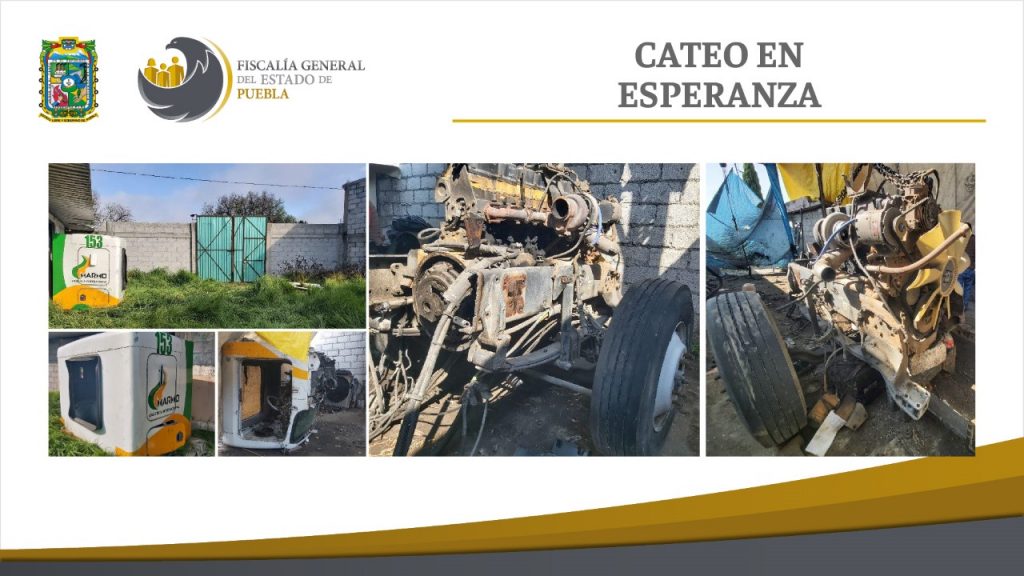 Fiscalía realizó cateo en Esperanza y aseguró un tractocamión desvalijado