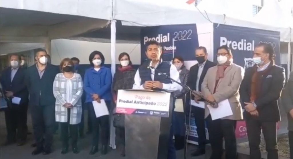 Video desde Puebla: Tesorera María Isabel García y presidente Eduardo Rivera presentan programa de pago anticipado de predial