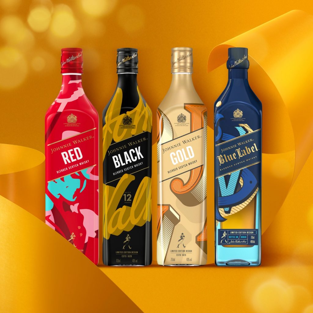 Johnnie Walker presenta cuatro diseños de edición especial, ideales para celebrar en esta temporada navideña