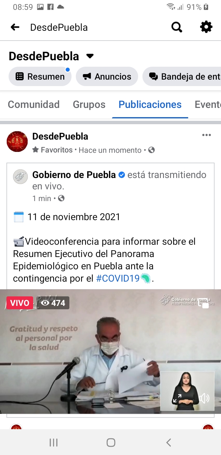 Parte de Guerra Puebla jueves 11: Van 16 mil 056 muertos por Covid19 en el estado, alertó el secretario de Salud