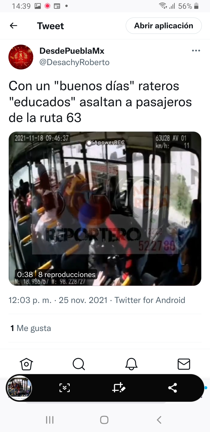 Video desde Puebla: Rateros “educados” dan los “buenos días” antes de asaltar a pasajeros de la ruta 63 en la Angelópolis