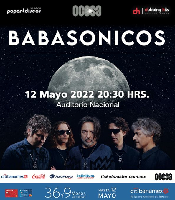 Babasónicos se presentarán en el Auditorio Nacional el jueves 22 de mayo de 2022