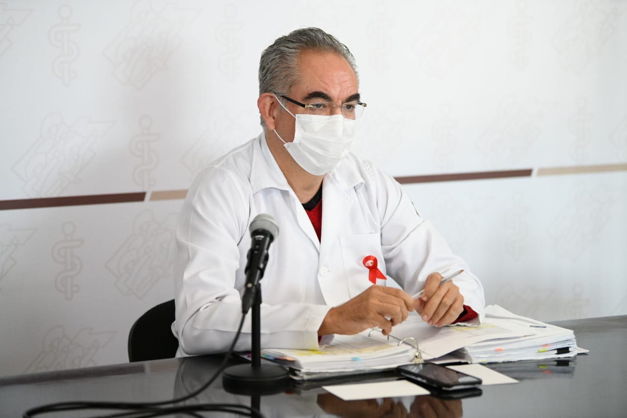 Video desde Puebla: Llegó el estado a 122 mil 968 contagios y 16 mil 252 muertos por Covid, informó el secretario de Salud