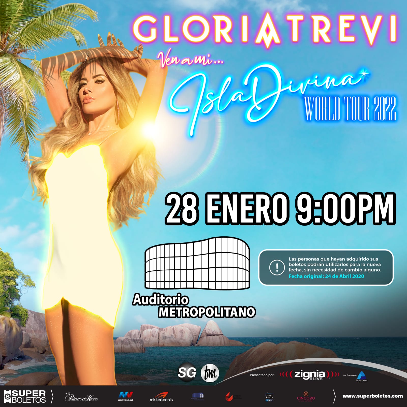 Gloria Trevi llega a Puebla con su “Isla Divina World Tour 2022”