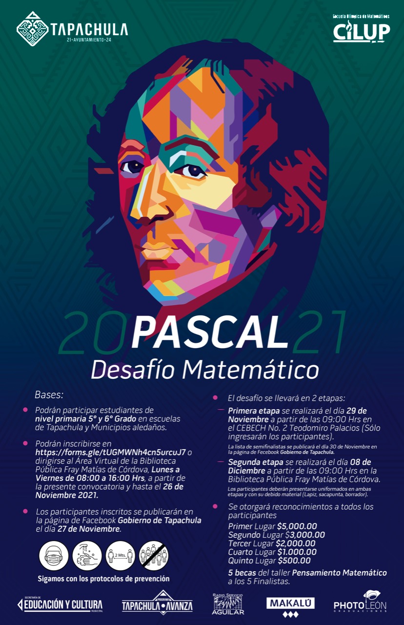 Todo listo para la final del Desafío Matemático Pascal, gran talento de la niñez tapachulteca