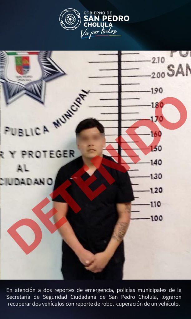 Policías de San Pedro Cholula recuperan dos vehículos con reporte de robo