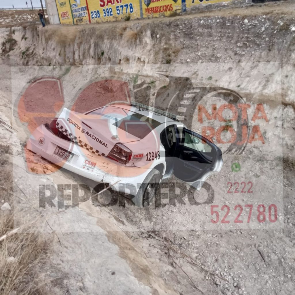 Patrulla de la Guardia Nacional provoca accidente con 4 lesionados en Tehuacán