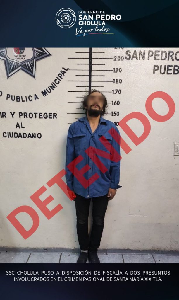 SSC Cholula puso a disposición de fiscalía a dos presuntos involucrados en el crimen pasional de Santa María Xixitla