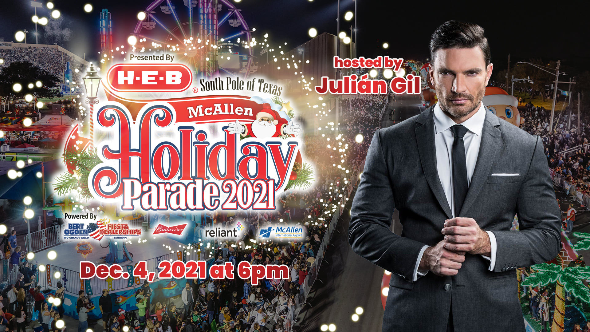 Julián Gil conducirá el Desfile de Navidad en McAllen Holiday Parade