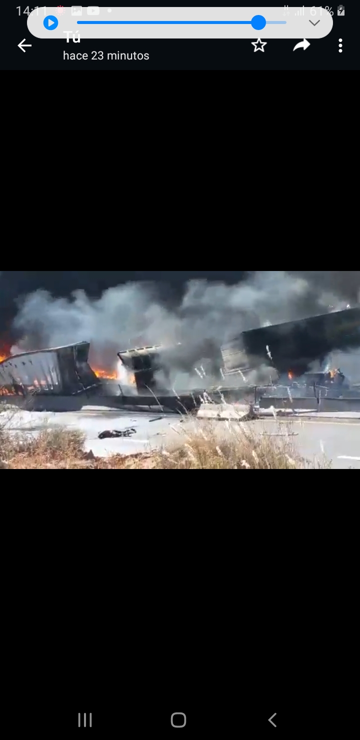 Video desde Puebla: Accidente e incendio en el Arco Norte