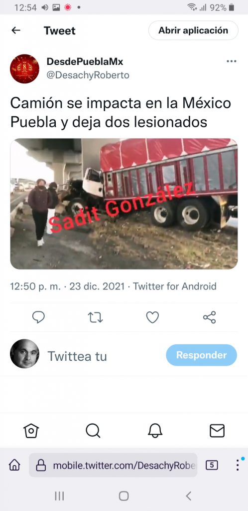 Video: Se impacta camión contra muro con saldo de dos lesionados en la México Puebla