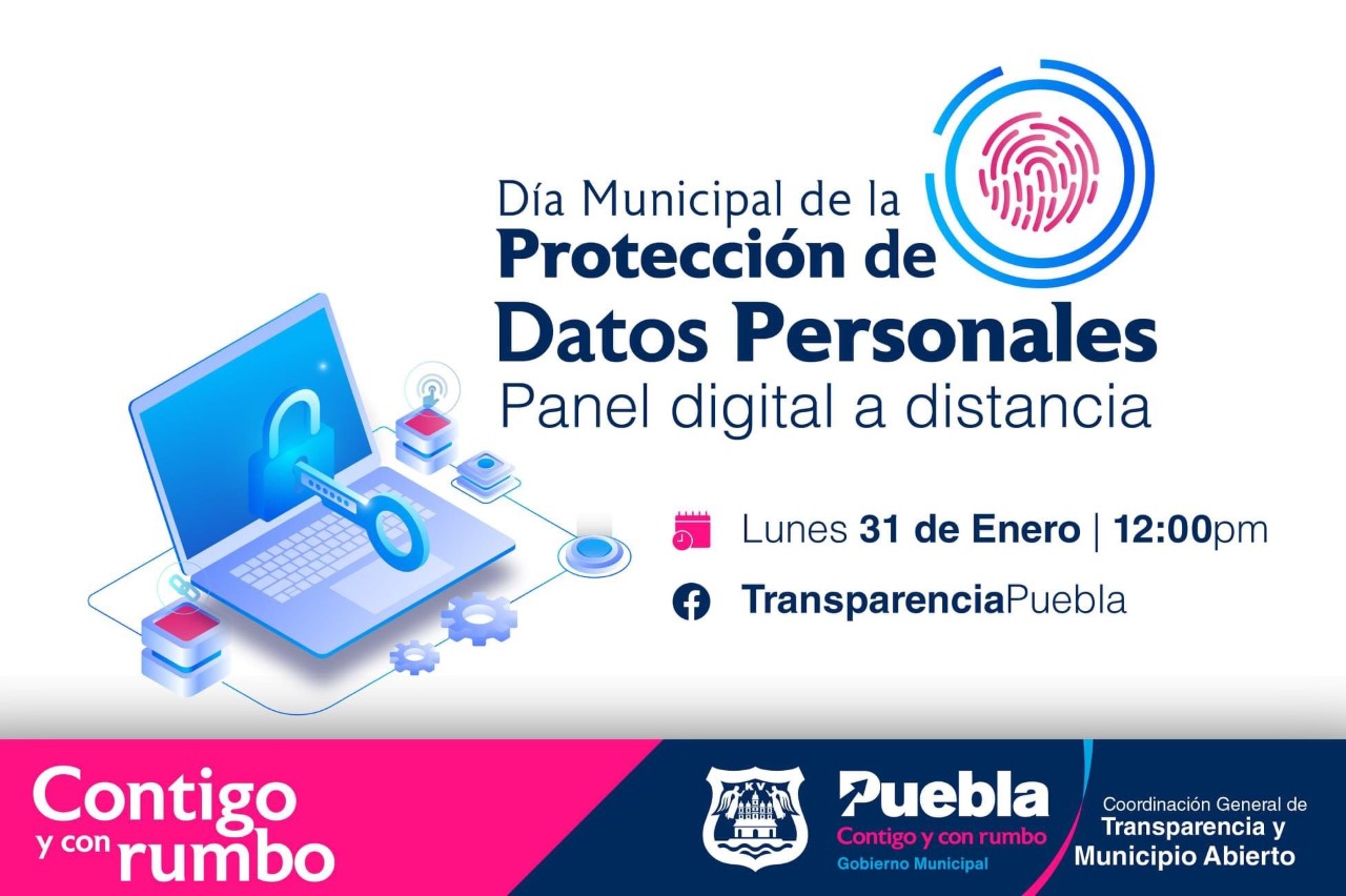 Transparencia Municipal invita a participar en panel digital sobre protección de datos personales
