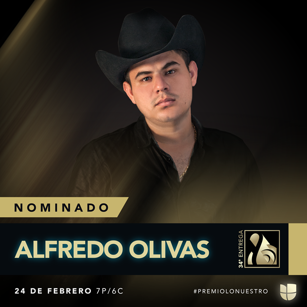 Alfredo Olivas recibió 4 nominaciones a los Premios Lo Nuestro 2022 por su canción “Yo todo lo doy”.