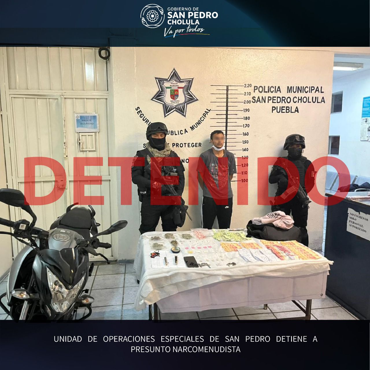 Unidad de operaciones especiales de San Pedro detiene a presunto narcomenudista