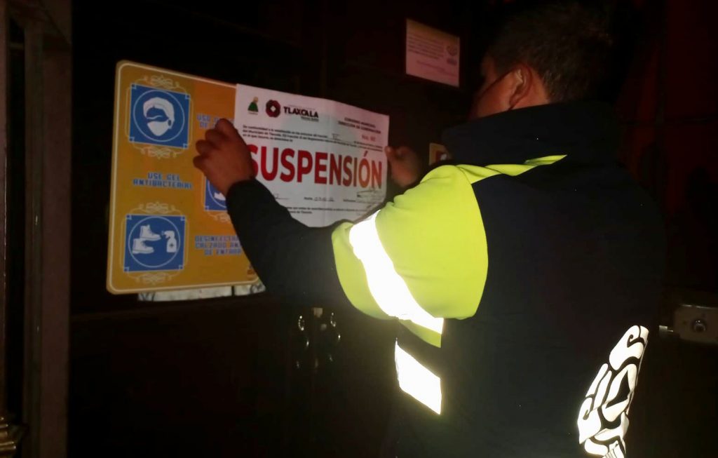 Ayuntamiento de Tlaxcala sanciona dos antros por no respetar medidas sanitarias