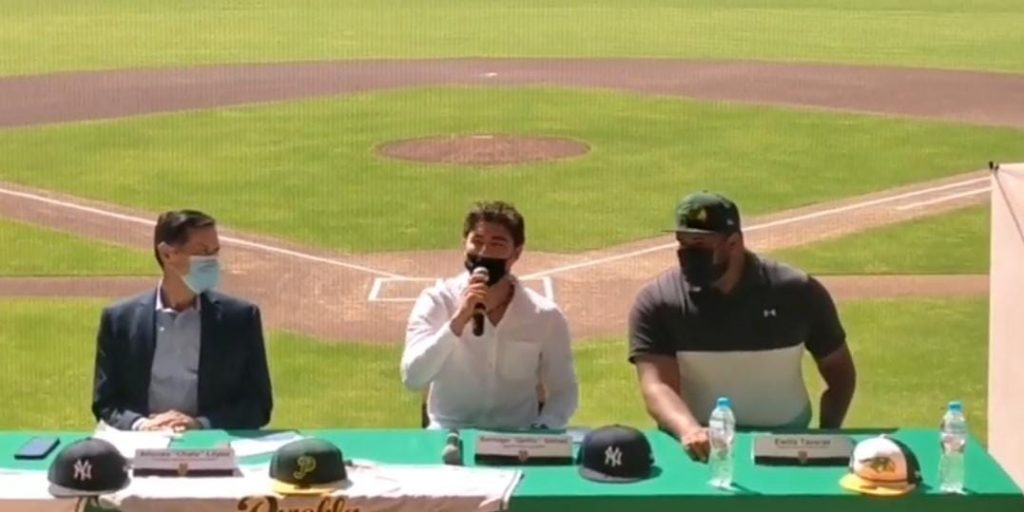 Video desde Puebla: Pelotero de los Pericos se va a los Yanquis de Nueva York