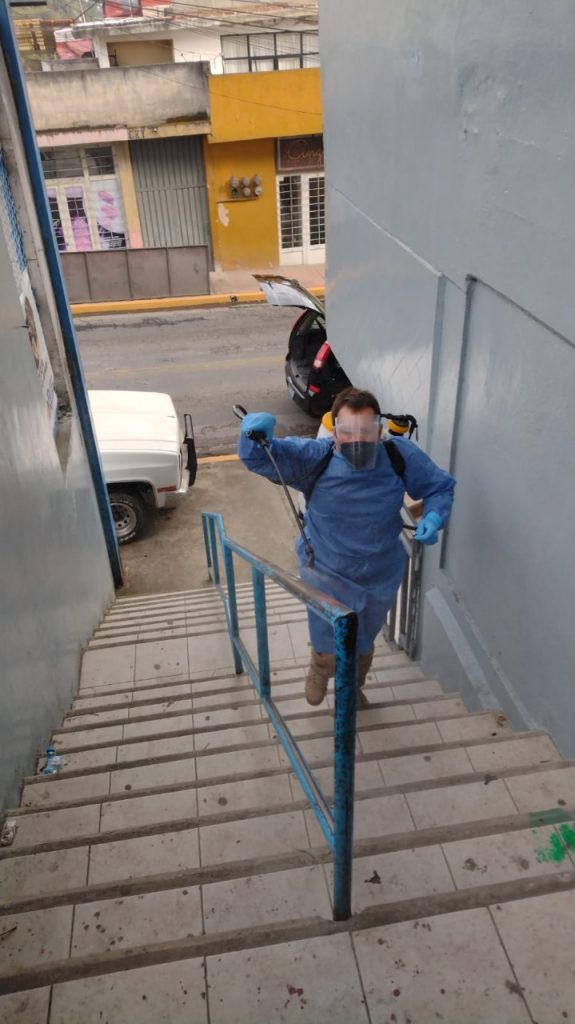 Ayuntamiento de Xiutetelco amplia programa de desinfección de espacios públicos