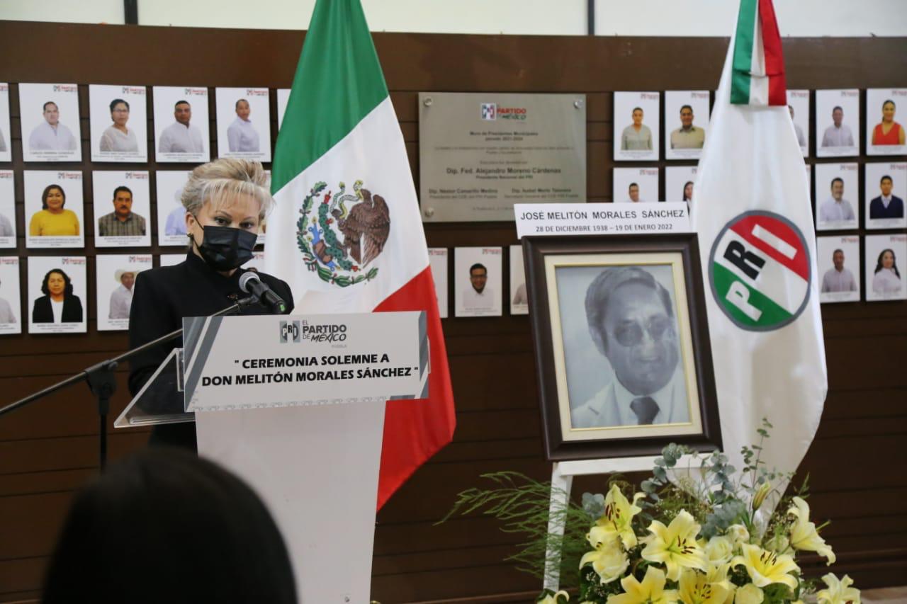 PRI Puebla rinde homenaje luctuoso a don Melitón Morales Sánchez